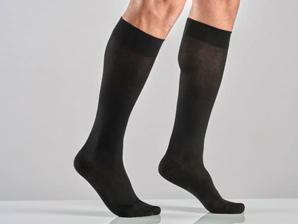 Gambaletto cotone unisex - alta compressione - nero